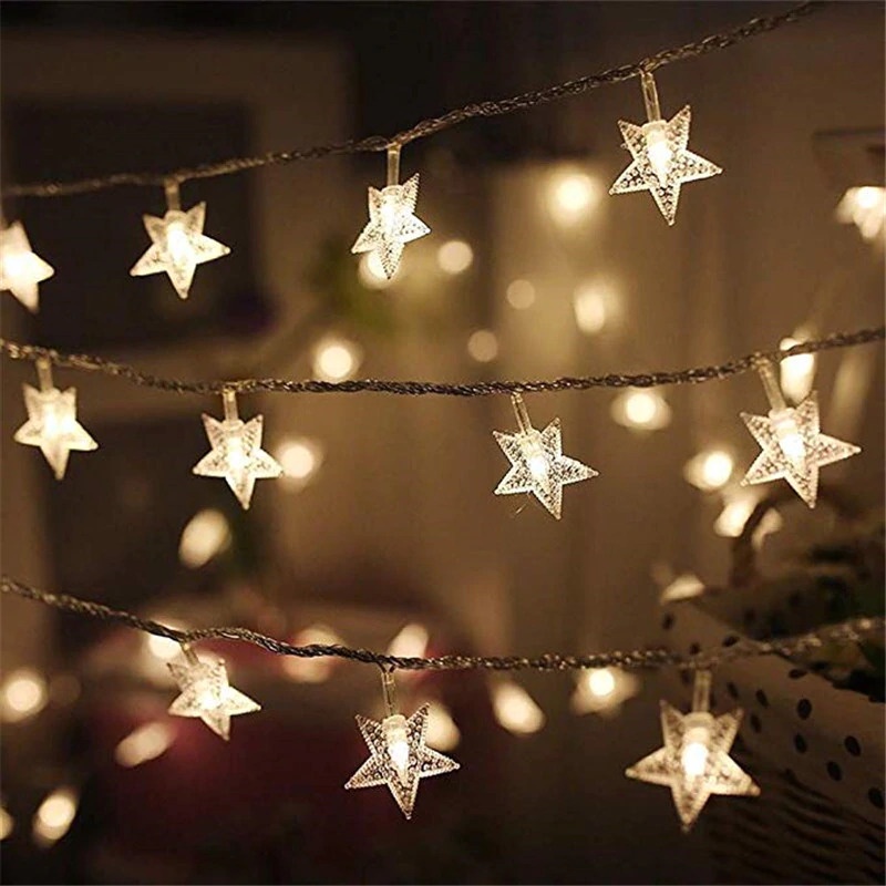 Lampu Hias Dekorasi Star Light String Twinkle 20 LED 3 Meter - WarmWhite