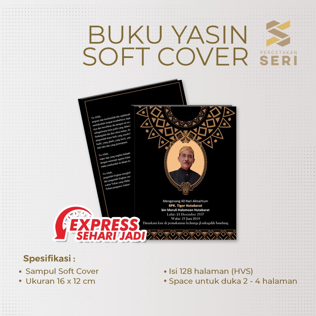 SEHARI JADI BUKU YASIN CUSTOM DESAIN
