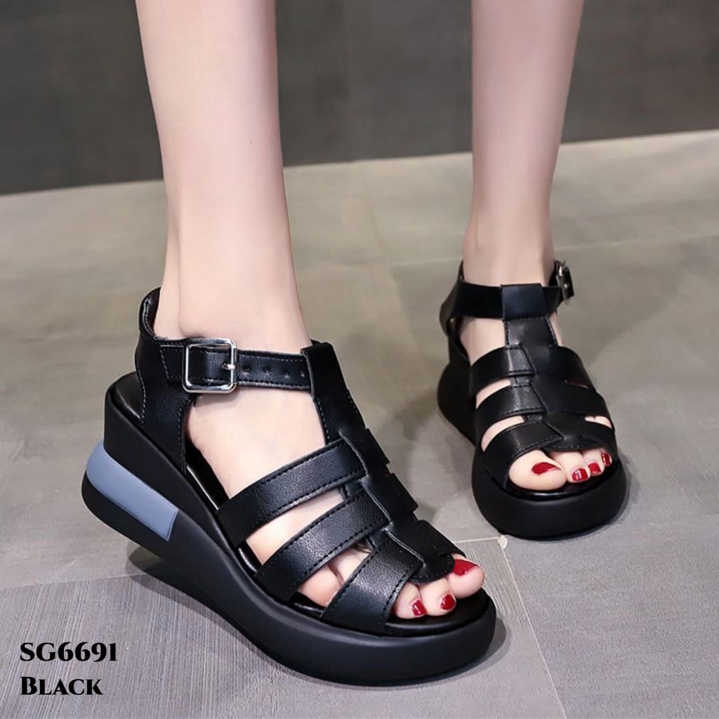 PRF Sandal Wedges Strap Import Fashion Korea  SG6691