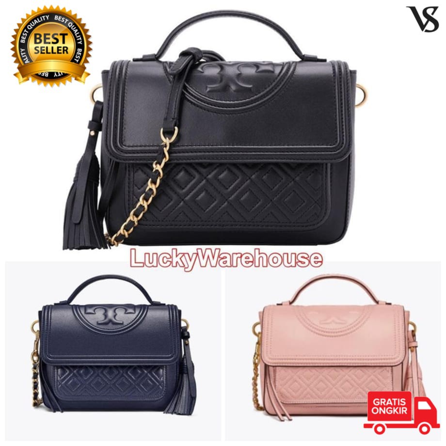 Tas Handbag Wanita Tory Burch Fleming Satchel - Original 100%