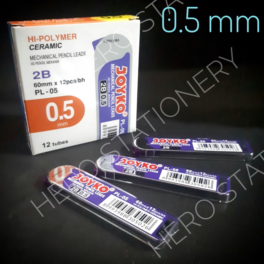 

Joyko mechanical pencil lead refill pensil mekanik 0.5 mm PL-05 . 12 unit