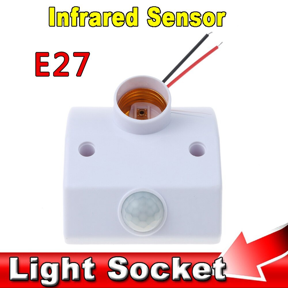 Fitting Lampu Otomatis Sensor Gerak E27 Light Holder PIR Delay Motion Infrared