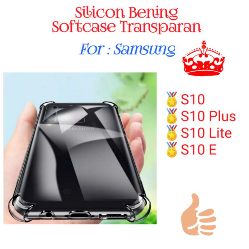 Case Samsung S10 S10Plus S10e S10Lite Plus Silicon Softcase Bening Transparan Casing Cover Silikon