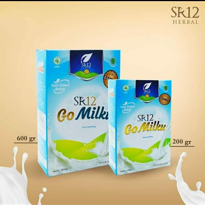 Susu Kambing SR12 Gomilk Gomilku Go Milku  200 600 Gram Kambing Etawa Official Original SR 12 Bubuk