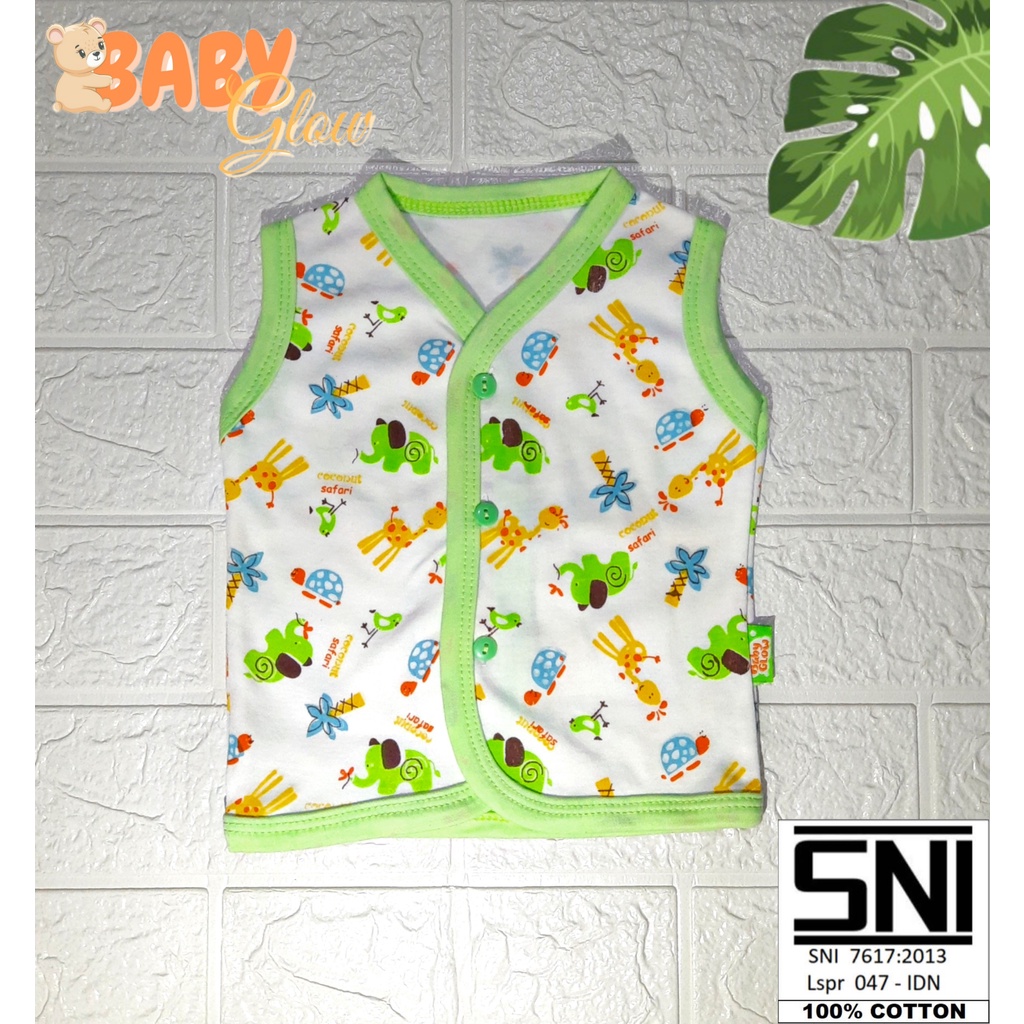 BAJU ATASAN TANPA LENGAN BAYI UNISEX COTTON BABYGLOW