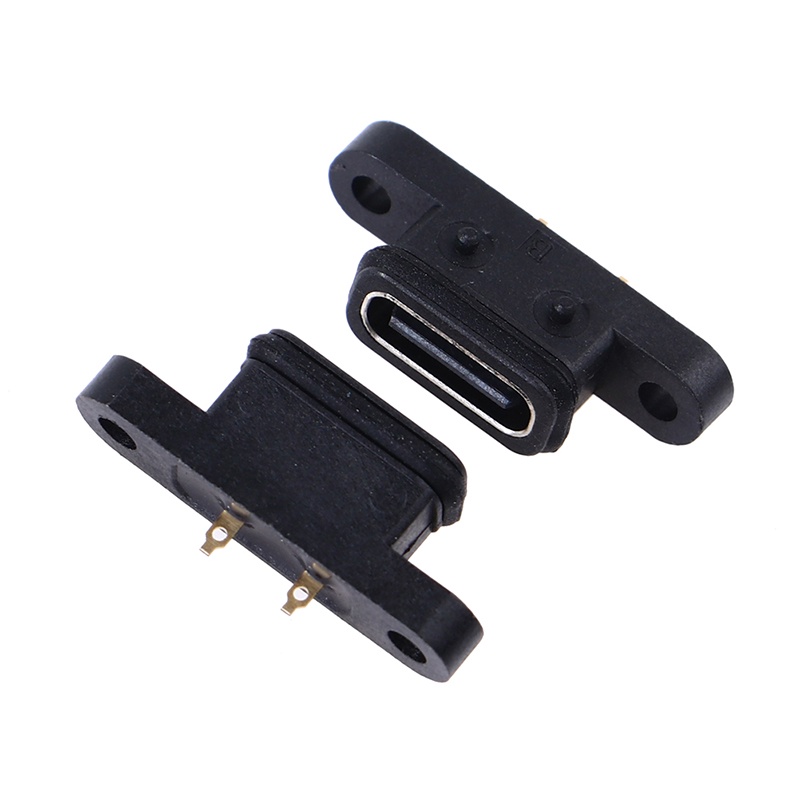 Soket Port USB C Female 2 Pin Anti Air Dengan Lubang Sekrup