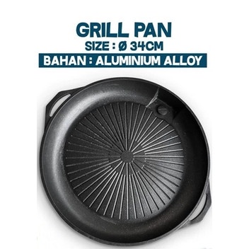 SOLID Panci Panggang Grill Pan Korean BBQ Bulat SL 3401FP