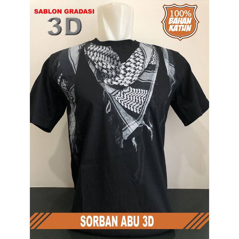 FANSHOP XP Kaos Dakwah Islami Hijrah Tauhid Sorban 3d Palestine-Abu