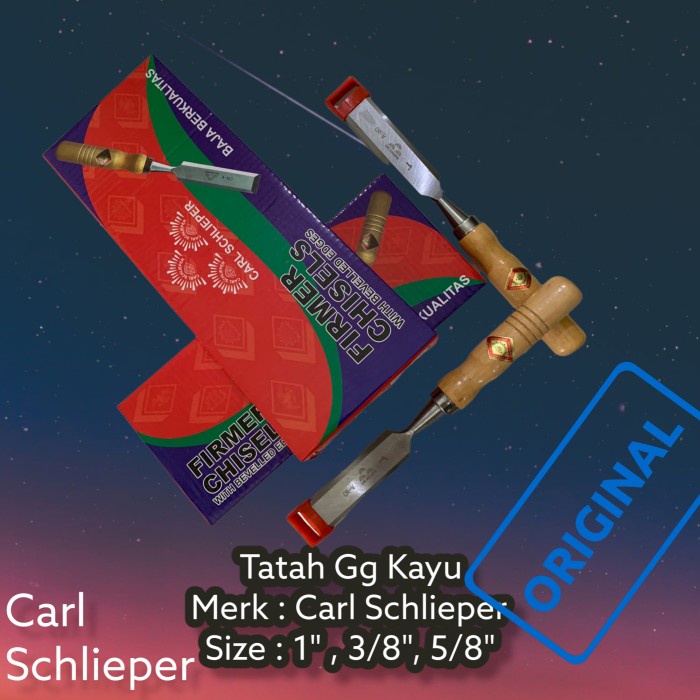 Tatah GG Kayu CARL SCHLIEPER / TJAP MATA / 1&quot; 5/8&quot; &amp; 3/8&quot;