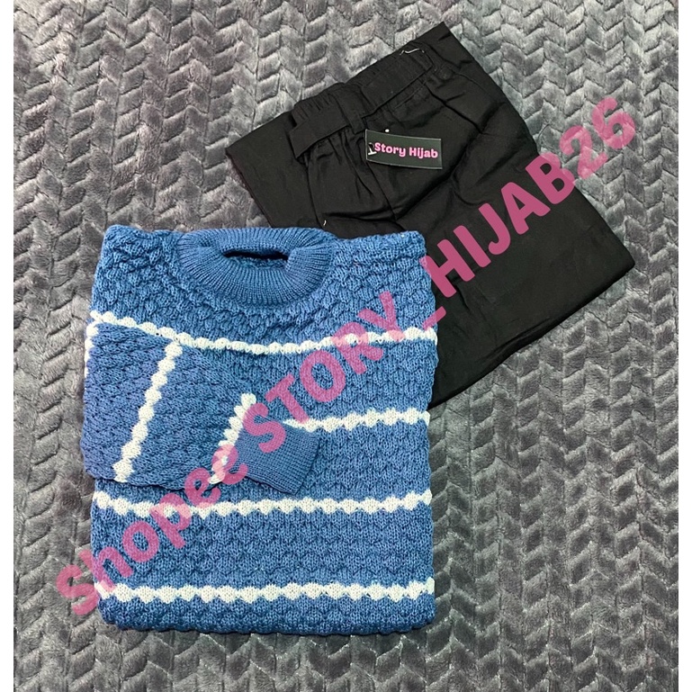 CHESSY SET + KESSIE SET  ( ATASAN + CELANA ) / BEST SELLER / BISA COD-Denim - black