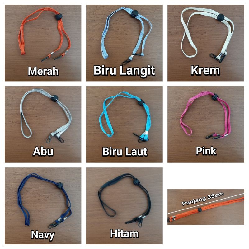 Tali Masker Fashion - Klip Tali pengikat Masker Pria & Wanita Tali Masker Hijab