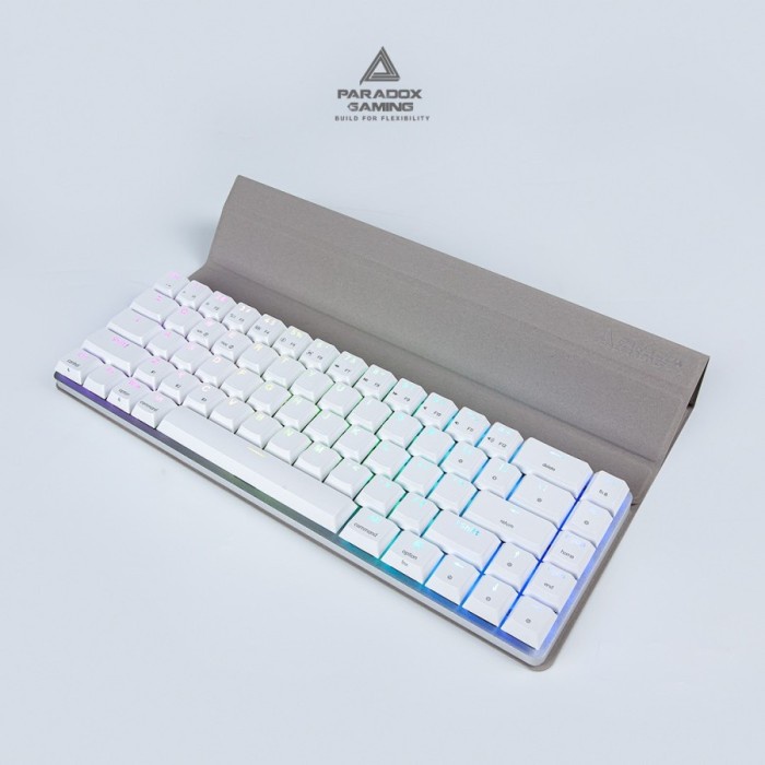 Paradox Gaming Keyboard ZX68-ABS White Case ABS+Aluminum Low Profile - BLUE