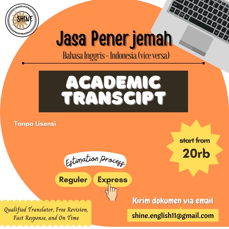 jasa TRANSLATE BAHASA INGGRIS TRANSKRIP NILAI