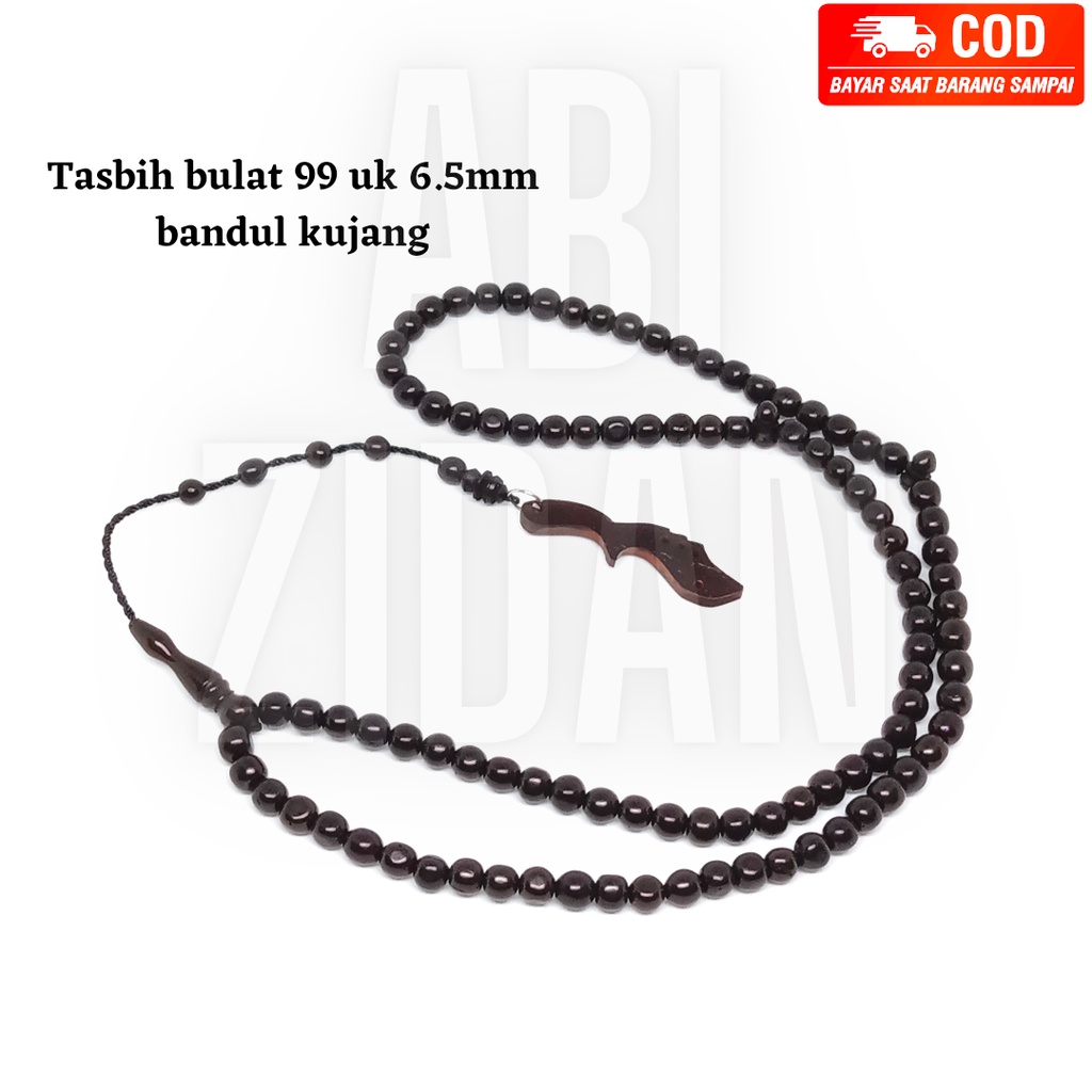 Tasbih kayu Kaokah Kokka Kaukah kokkah koka asli Original model bulat 99 uk 6,5 mm bandul kujang