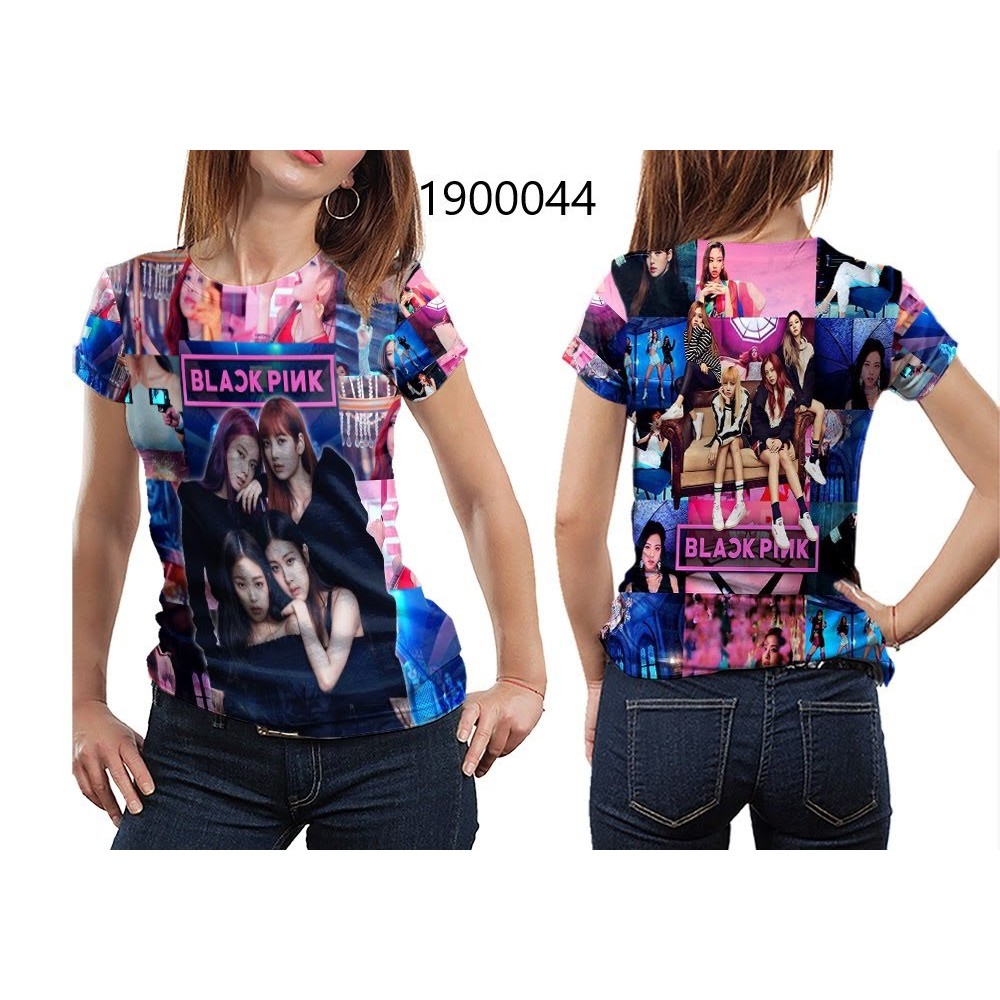 Kaos Wanita FullPrint Printing Musik Blackpink - Bisa Custom Tambah Tulisan Gambar Foto
