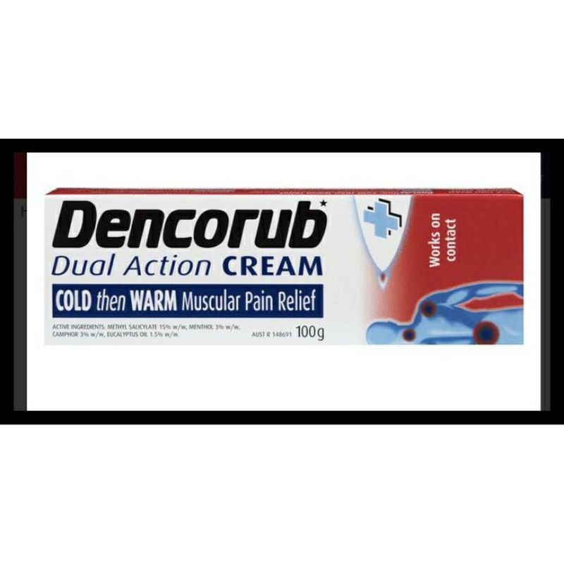 Dencorub Dual Action Cream Cold then Warm / Dencorub Extra Strength Gel 100g Hot Muscle Relief Dual 