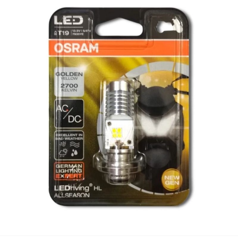 Lampu utama motor osram LED T19 H6 M5 K1 gen Putih -7935 cw original