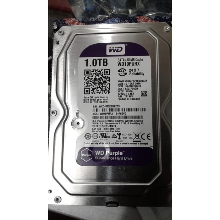 HDD Hardisk DVR WD Caviar Purple 1TB - HD Hardisk Internal 3.5&quot; for CCTV Surveillance