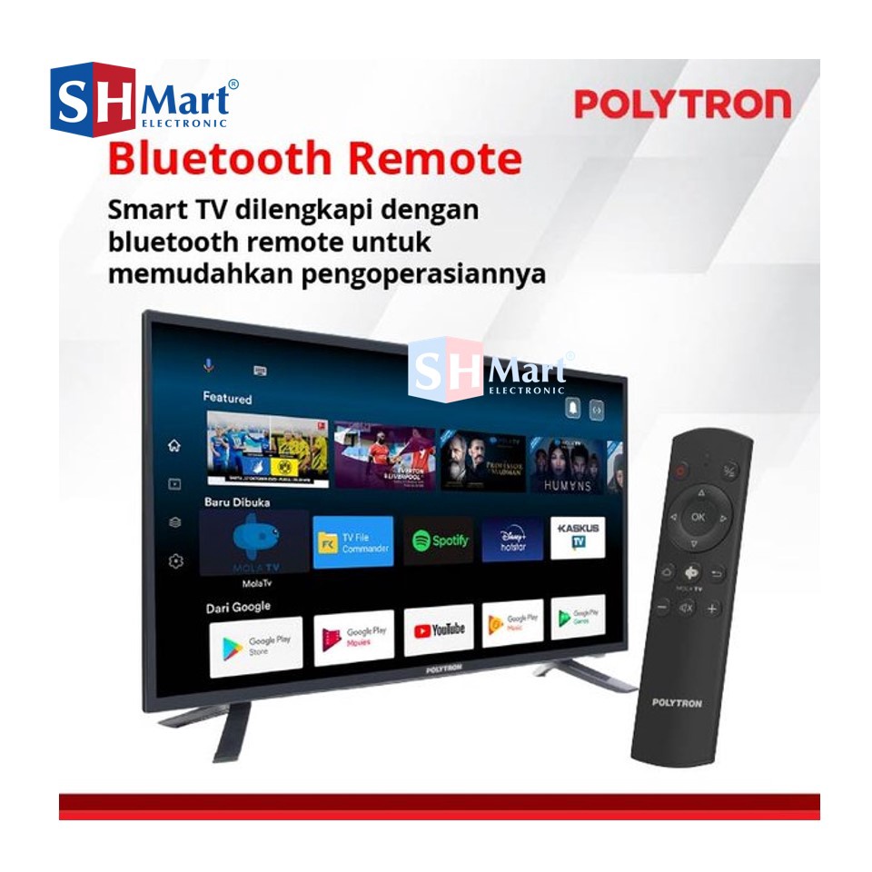 TV POLYTRON 32 INCH BEZELLESS SMART ANDROID MOLA TV PLD-32AG9953 / PLD32AG9953 GARANSI RESMI