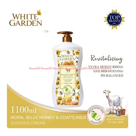 White Garden Royal Jelly 1100ml Honey and Goats Milk Apple Stem Cell Whitegarden Sabun Untuk Kulit Kering Madu Stemsel