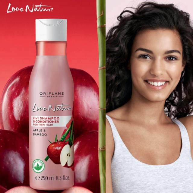 Love Nature 2in1 Shampoo & Conditioner Apple & Bamboo ~ oriflame