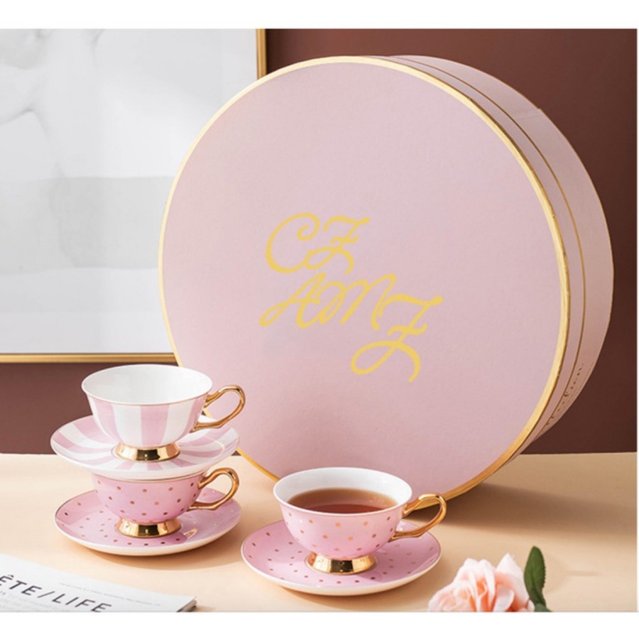 Tea Set Keramik Fency Pink