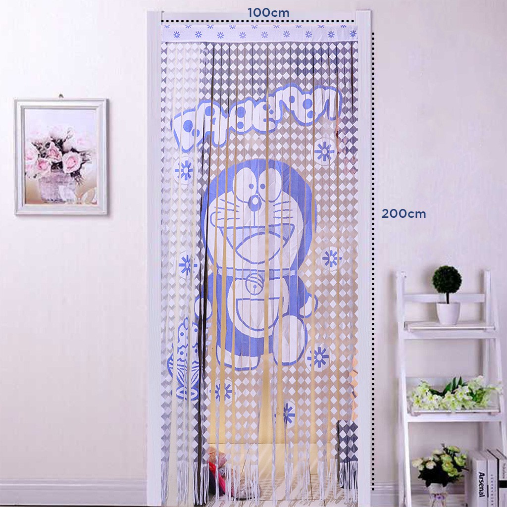 Tirai Benang Motif Karakter Jendela Pintu Ukuran 100x200cm Bahan Serat Polyester Tebal Dekorasi Rumah Ruang Tamu Kamar Tidur Terbaru Import - Q10 - 88_Blanket Store