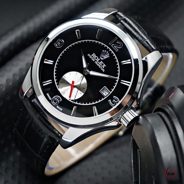 Jam Tangan Rolex Autometic Super Mewah Tali Kulit - Jam Tangan Rolex Autometic - Rolex Otomatis R015