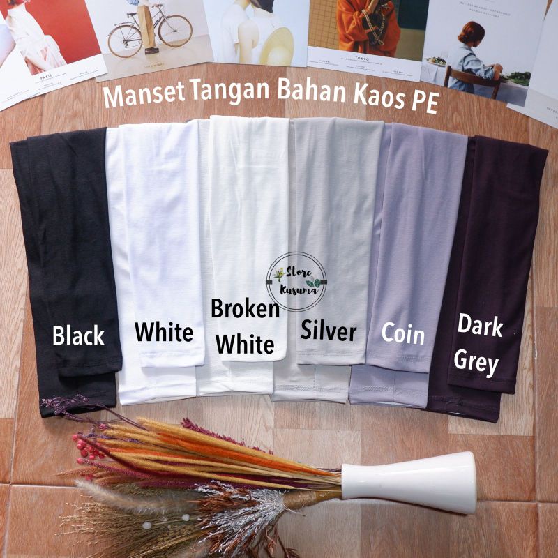 MANSET TANGAN wanita bahan kaos pe harga 1 pasang kiri dan kanan