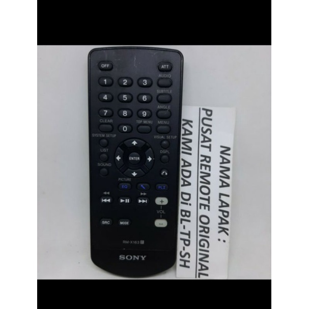 REMOTE REMOT DVD SONY RM-X163 ORIGINAL ASLI