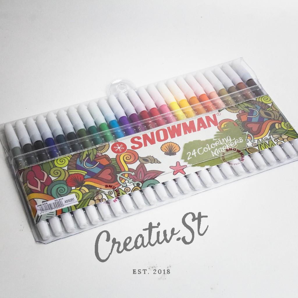 

SNOWMAN Spidol 24 Warna Set Color Marker