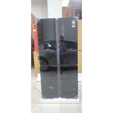 Kulkas Aqua side by side 4 pintu AQR-IG525AM(GB) Inverter