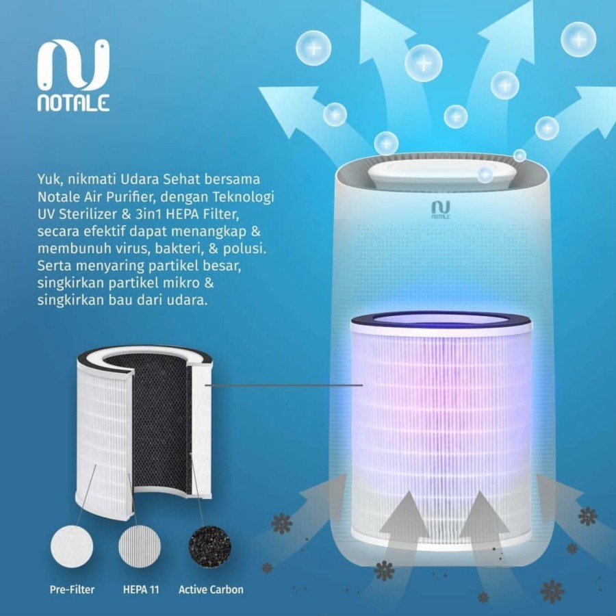 Notale Air Purifier with HEPA UV Sterilizer Up 50m2 Original Disney Marvel Edition