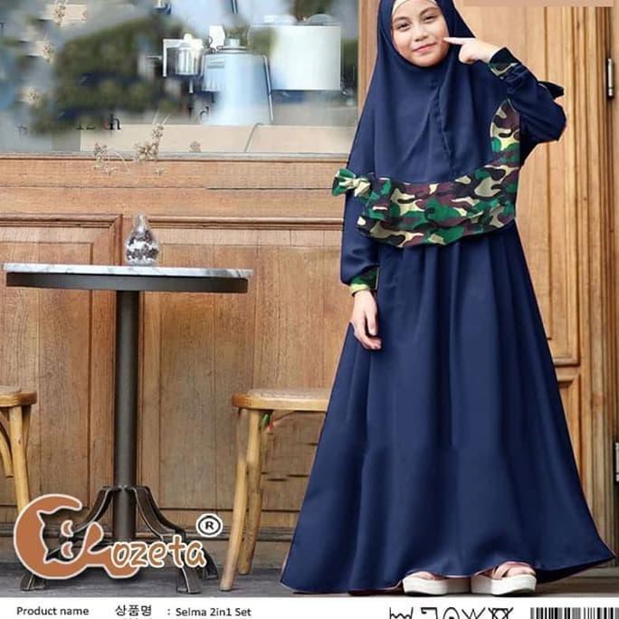 Baju Gamis Anak Syari Selmamy Od Fit To 8 Sd 10Thn - Maroon