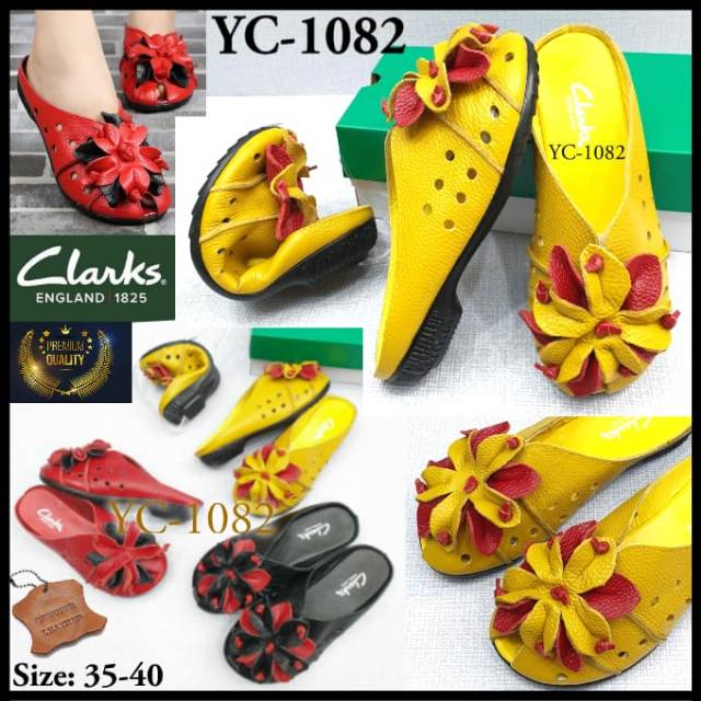 Sendal kulit Clarks 1082 cewek wanita fashion
