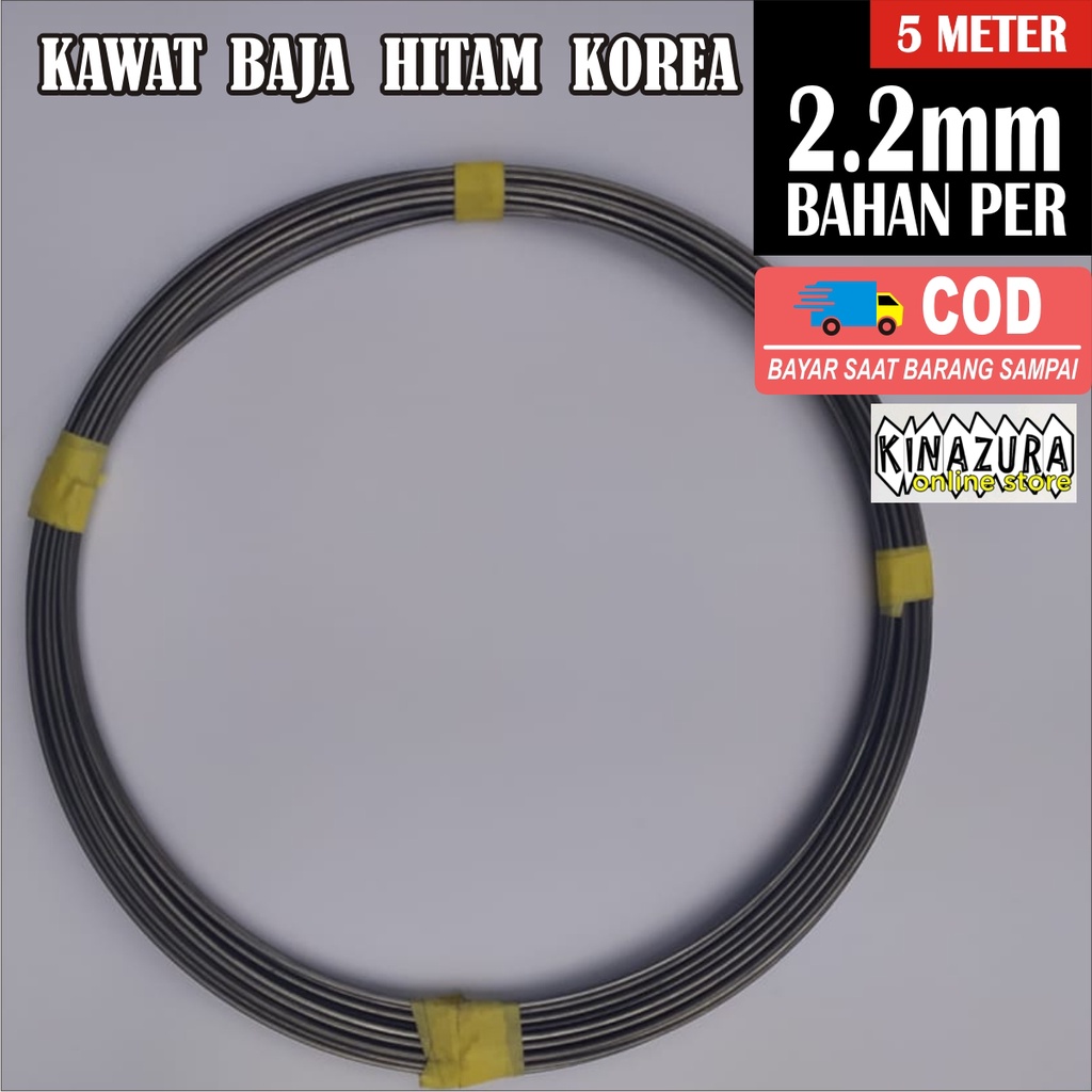 Kawat Baja 2.2 mm Panjang 5 Meter Bahan Per Atau Pegas