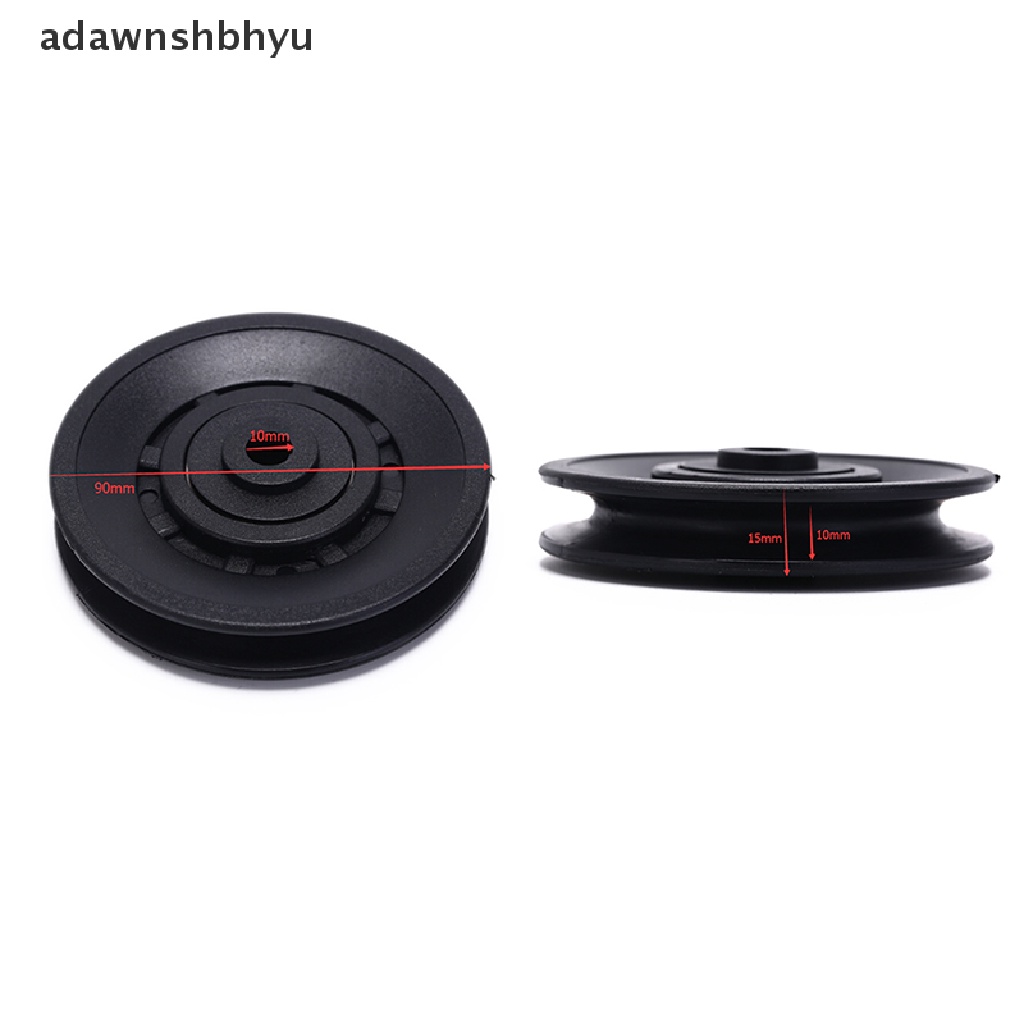 Adawnshbhyu 1pc 90mm Hitam Bantalan Pulley Roda Kabel Peralatan gym Part Wearproof gym kit