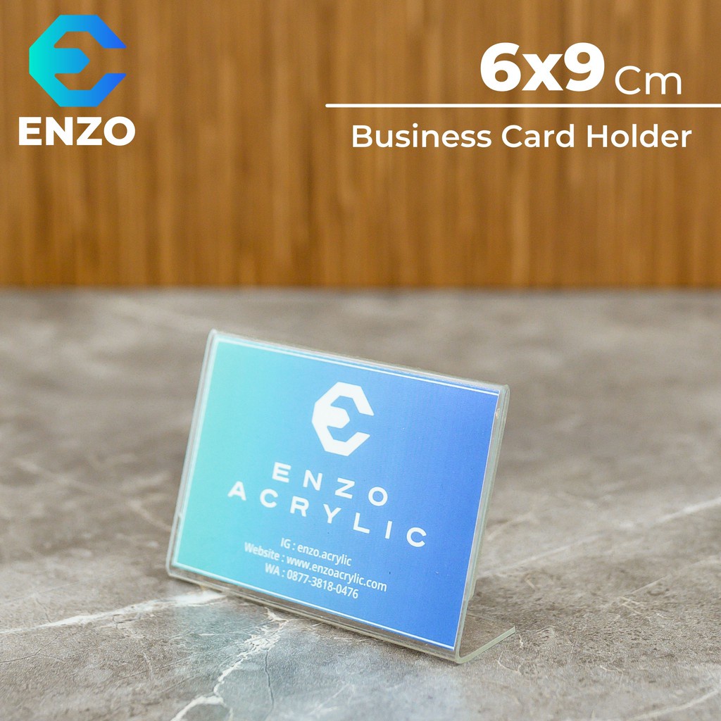

STAND KARTU NAMA / KARTU BISNIS NAME TAG AKRILIK 6 X 9CM TIPE L KANTOR