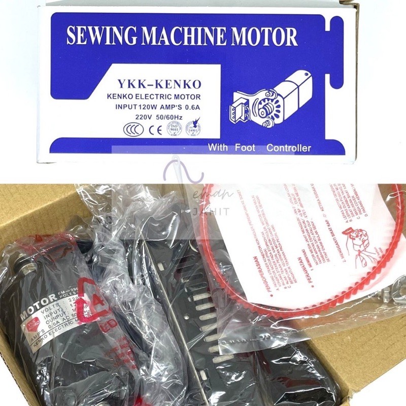 Dinamo Motor Listrik Mesin Jahit Kecil Merk YKK KENKO 120W Original / Dinamo Mesin Jahit YKK Kenko