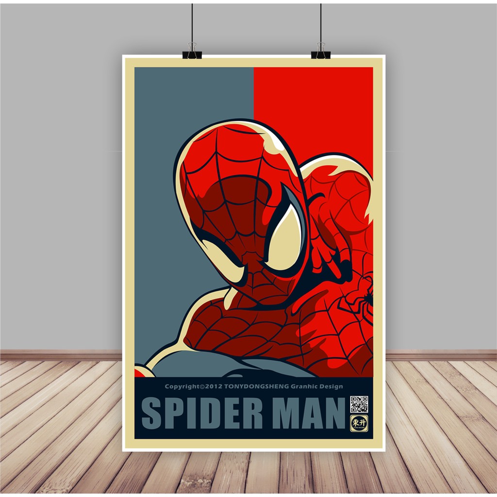 Poster Retro Minimalis superhero