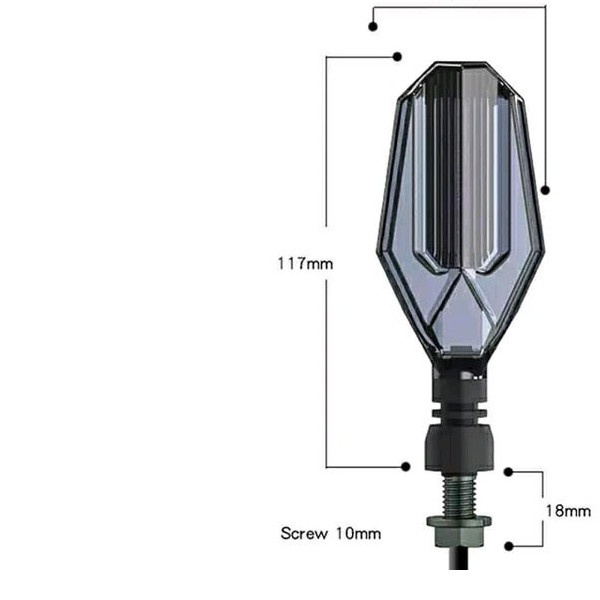 COD TWO Lampu LED sein running sen 2 warna senja BIRU