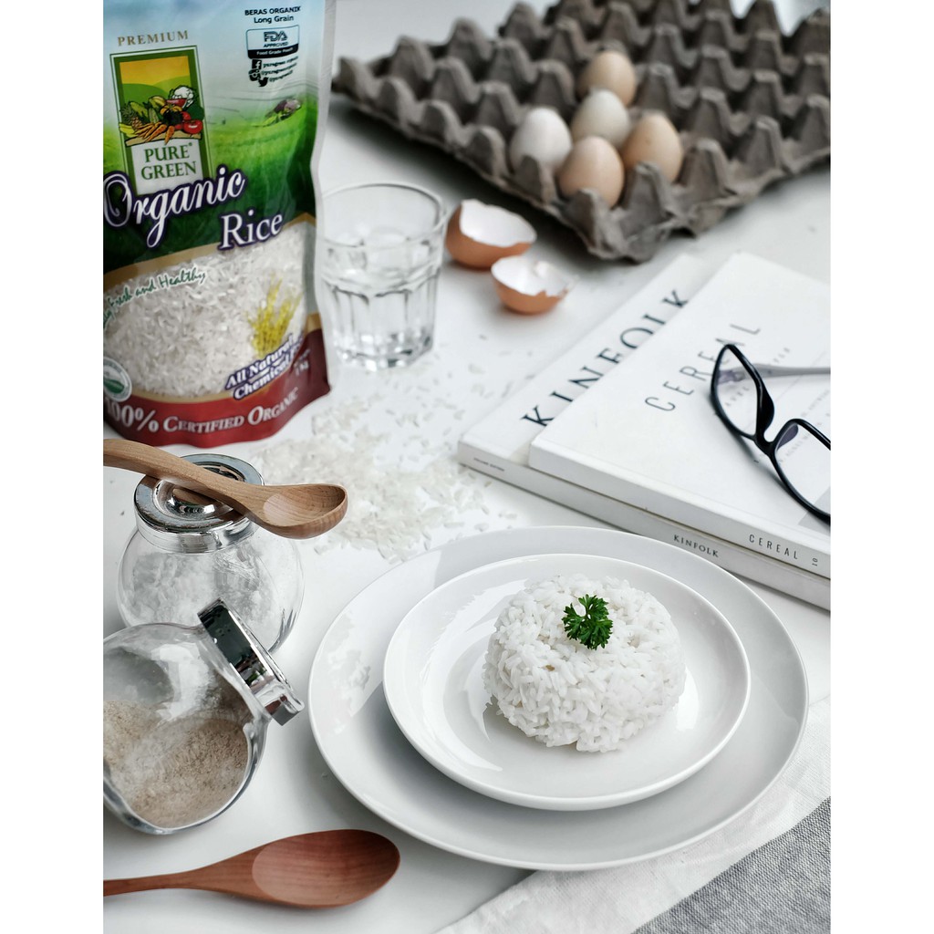 

Beras Organik Pure Green White Long Grain 1 kg