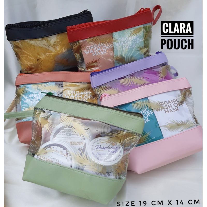 CLARA POUCH KOSMETIK KOMBINASI MIKA