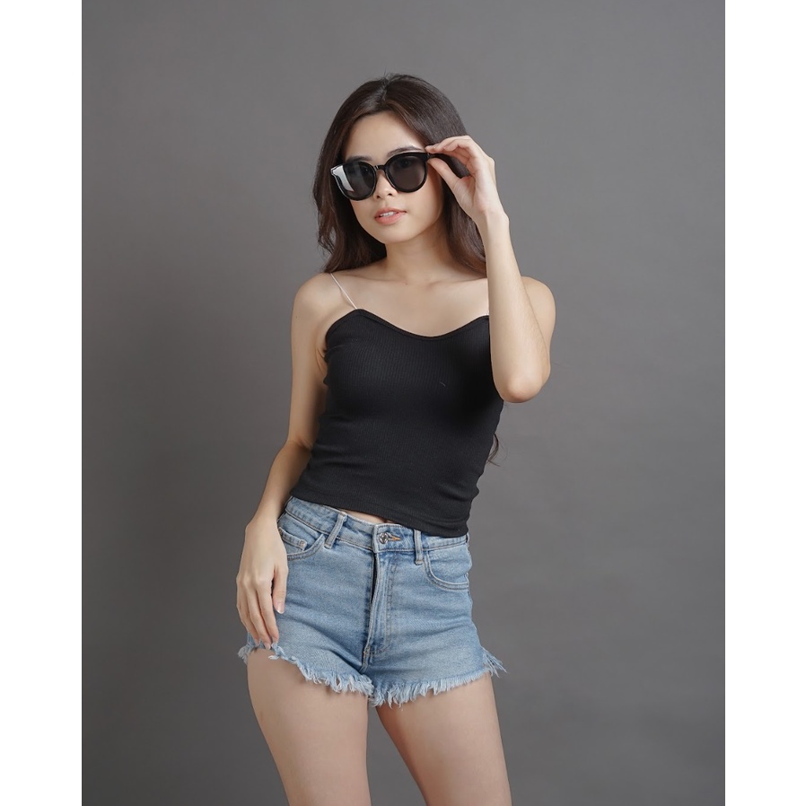 MODAVIE - HELEN Tanktop Crop Tank Top Spaghetti Korean Top Baju Atasan Wanita