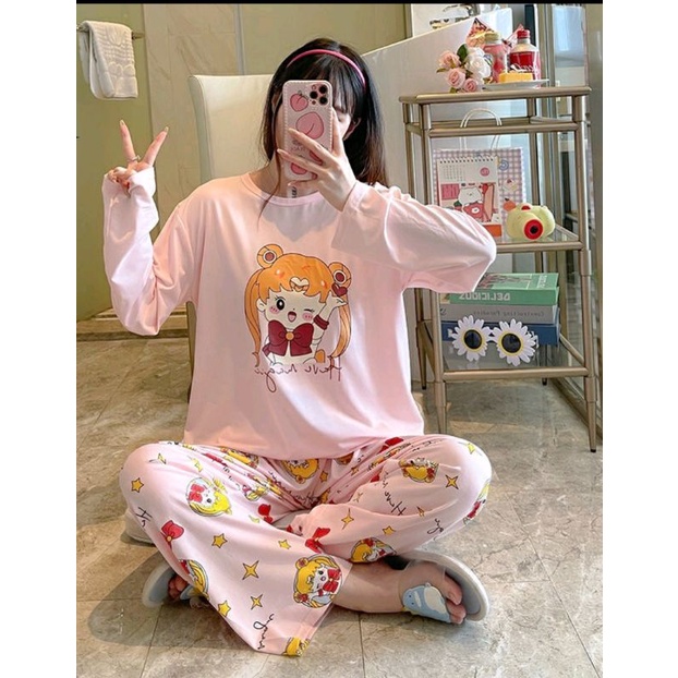 Piyama 841 Import Pajamas Sailormoon Usagi Sailor PP Anak Perempuan Remaja Wanita