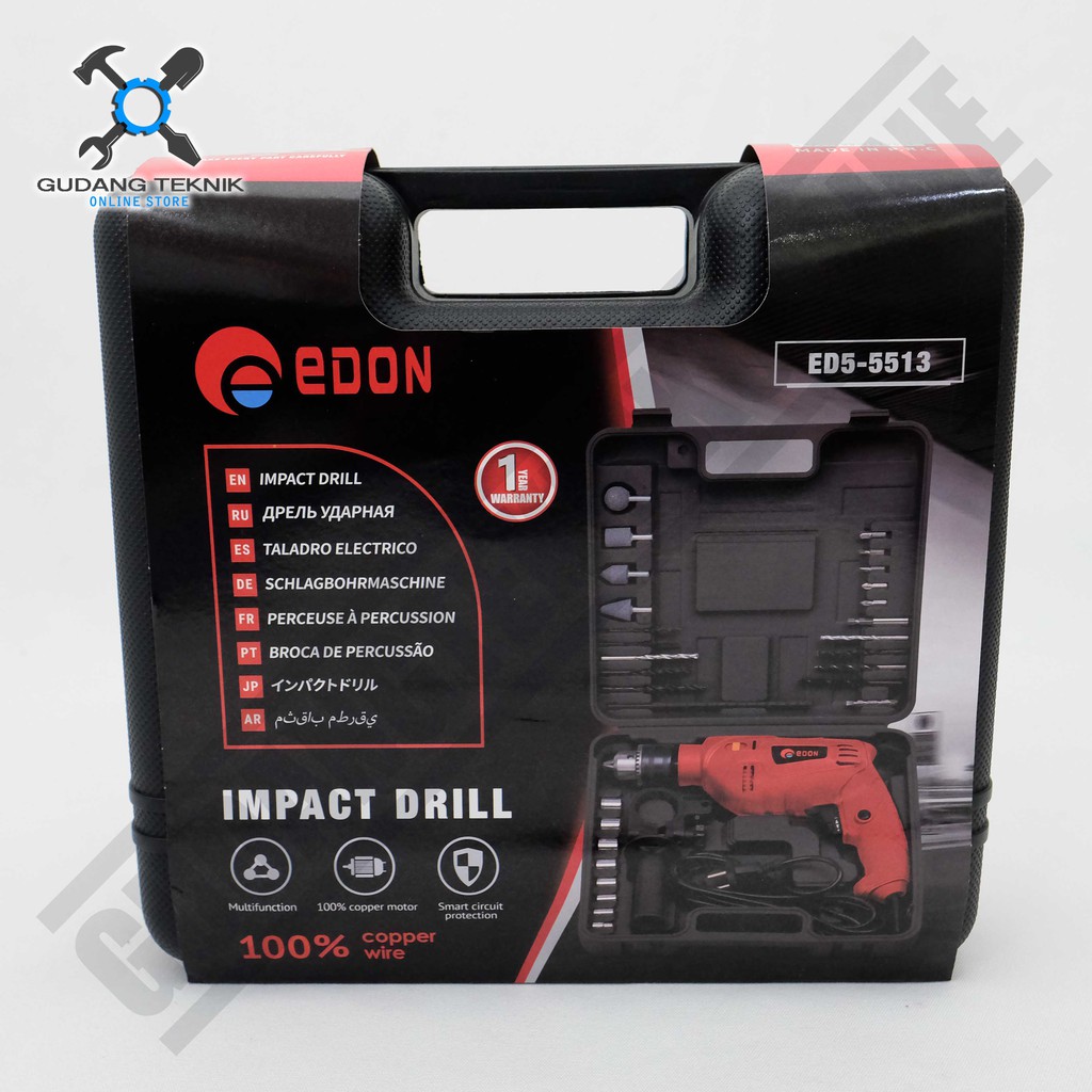 Mesin Bor 13mm Edon ED5-5513 - Impact Drill Edon mesin Bor Beton 13mm