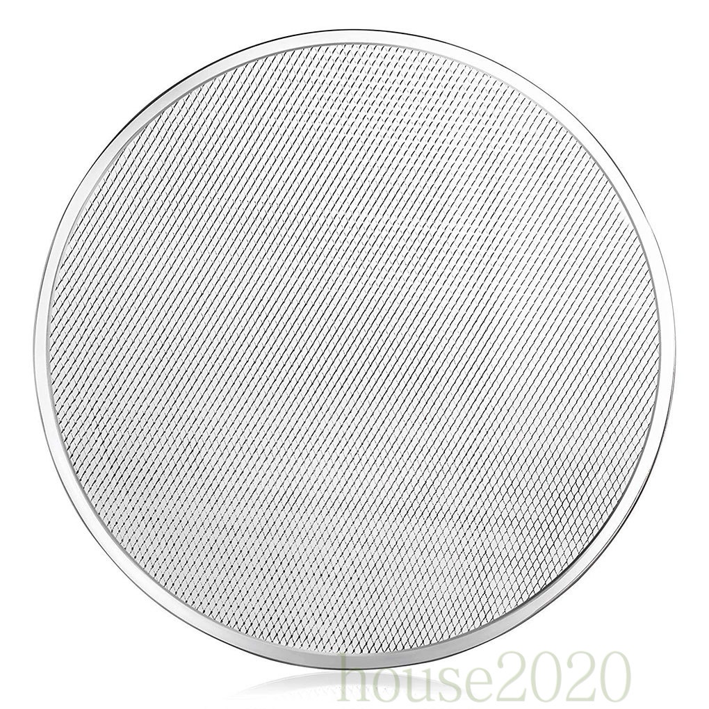 [HOUSE2020]Round Mesh Pizza Screen Baking Thin Crust Tray Mesh Aluminum Wire Pan Pizza Baking Tool, 7 inch