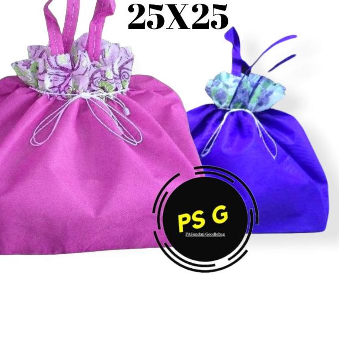 

✵ tas serut spunbond 25x25/box nasi/besek/duskue/hajatan ➬