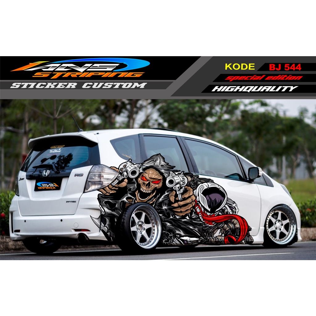 DECAL STICKER MOBIL JAZZ BRIO AGYA SIGRA YARIS SWIFT / STICKER VARIASI MOBIL VENOM /