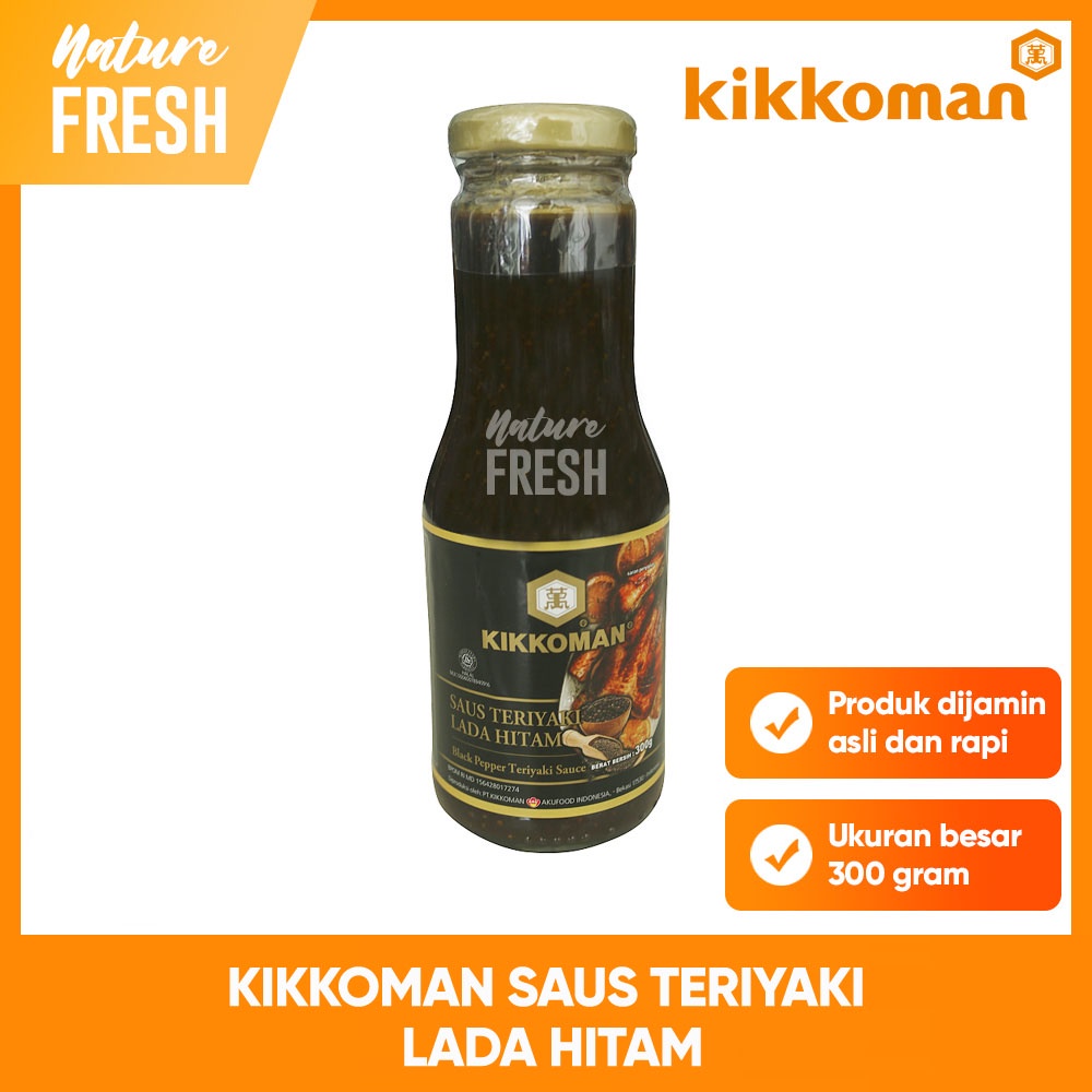 Kikkoman Saus Teriyaki Lada Hitam - Teriyaki Blackpepper Sauce 300gr